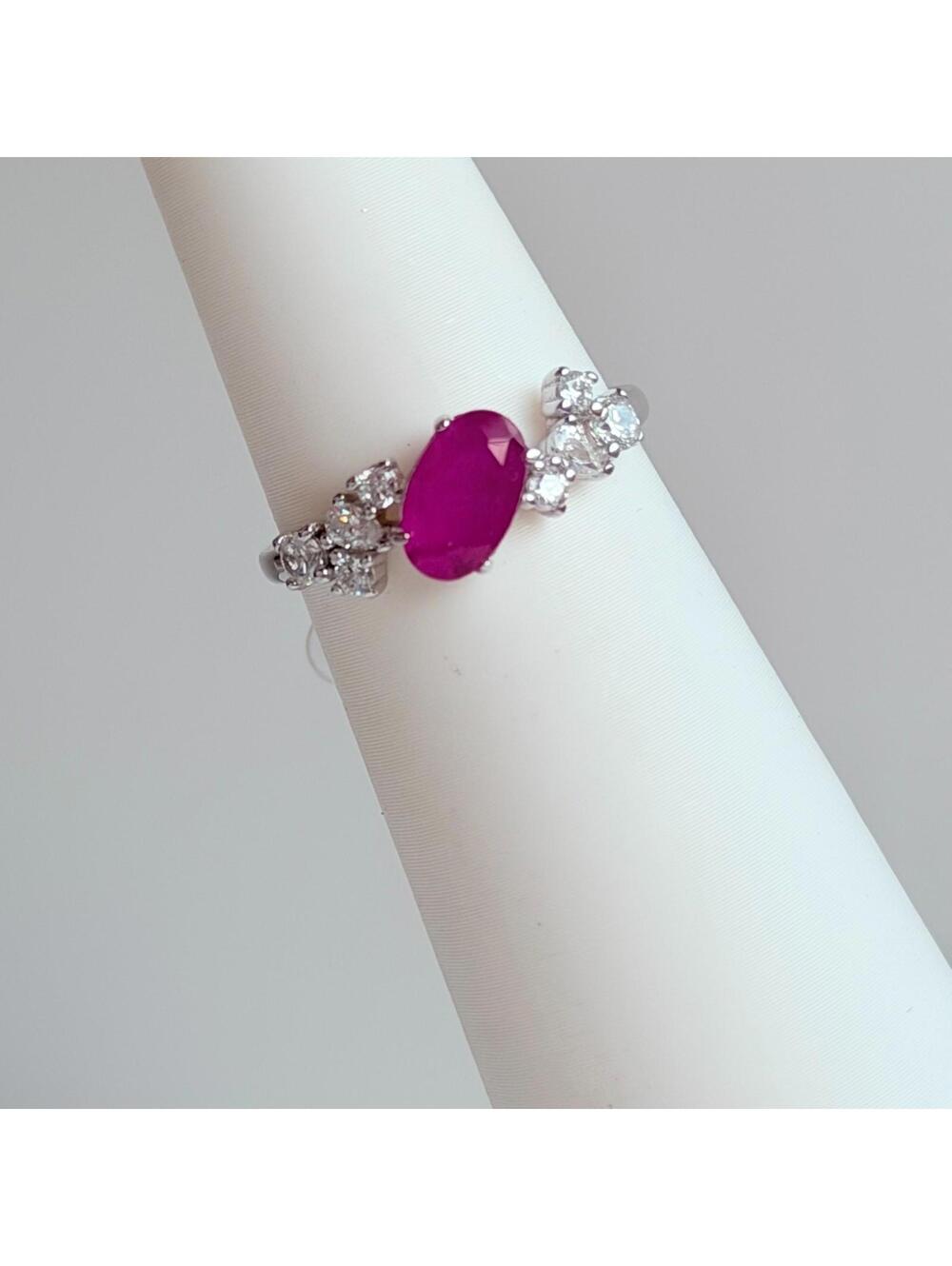 Bomb Party Sterling Club Ring Sz 7 Lab Created Ruby on .925 Silver RG47050